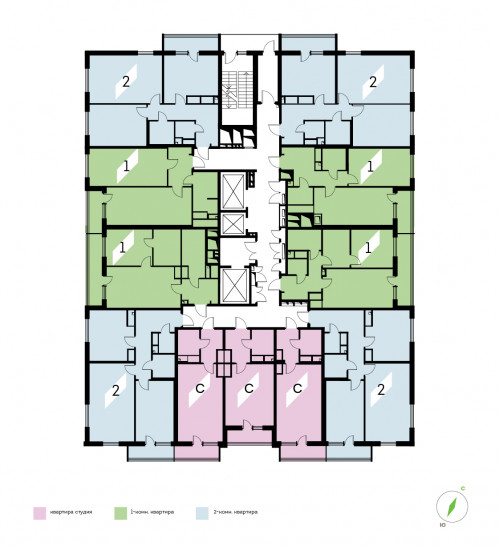 Однокомнатная квартира 49.25 м²